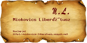 Miokovics Liberátusz névjegykártya